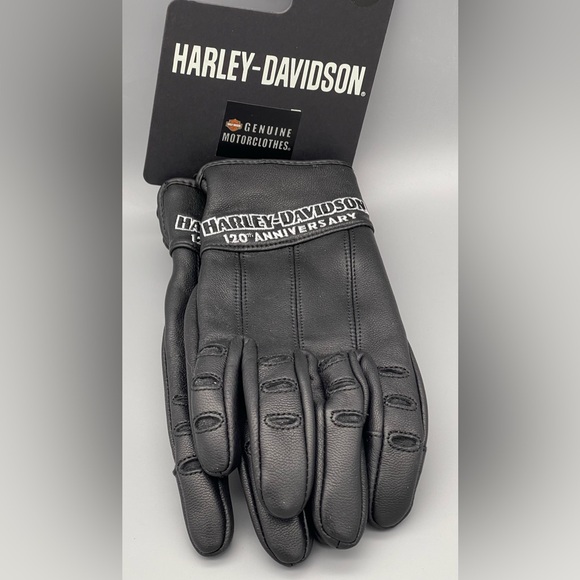 Harley Davidson 120TH Anniversary True North Leather Gloves SZ Medium 97203-23VM - Picture 10 of 10